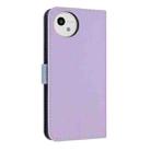 For Sharp Aquos wish5 Metal Bow Leather Phone Case with Hand Strap(Purple) - 3