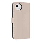 For Sharp Aquos wish5 Metal Bow Leather Phone Case with Hand Strap(Apricot) - 3