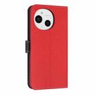 For Sharp Aquos Sense9 Metal Bow Leather Phone Case with Hand Strap(Red) - 3