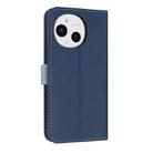 For Sharp Aquos Sense9 Metal Bow Leather Phone Case with Hand Strap(Dark Blue) - 3