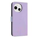 For Sharp Aquos Sense9 Metal Bow Leather Phone Case with Hand Strap(Purple) - 3