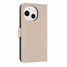 For Sharp Aquos Sense9 Metal Bow Leather Phone Case with Hand Strap(Apricot) - 3