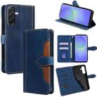For Samsung Galaxy A36 5G Skin Feel Magnetic Buckle Leather Phone Case(Blue) - 1