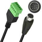S-Video 8 Pin Male to 5 Pin Female Bolt Screw with Shield Terminals Pluggable Type Adapter Cable, Length:0.3m(Black) - 1