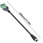 S-Video 8 Pin Male to 5 Pin Female Bolt Screw with Shield Terminals Pluggable Type Adapter Cable, Length:0.3m(Black) - 2
