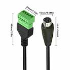 S-Video 8 Pin Male to 5 Pin Female Bolt Screw with Shield Terminals Pluggable Type Adapter Cable, Length:0.3m(Black) - 3