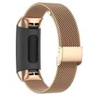 For Fitbit Charge 4 / 3 xDfind Milanese Metal Buckle Watch Band(Rose Gold) - 2