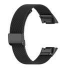 For Fitbit Charge 6 / 5 xDfind Milanese Metal Buckle Watch Band(Black) - 2