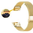 For Fitbit Charge 6 / 5 xDfind Milanese Metal Buckle Watch Band(Gold) - 3