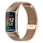 For Fitbit Charge 6 / 5 xDfind Milanese Metal Buckle Watch Band(Rose Gold) - 1