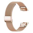 For Fitbit Charge 6 / 5 xDfind Milanese Metal Buckle Watch Band(Rose Gold) - 2