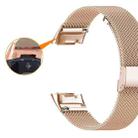 For Fitbit Charge 6 / 5 xDfind Milanese Metal Buckle Watch Band(Rose Gold) - 3