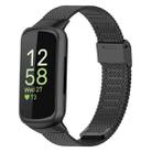 For Fitbit Inspire 3 xDfind Milanese Metal Buckle Watch Band(Black) - 1