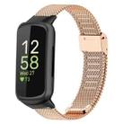 For Fitbit Inspire 3 xDfind Milanese Metal Buckle Watch Band(Rose Gold) - 1