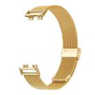 For Huawei Band 10 / 9 / 8 NFC xDfind Milanese Metal Buckle Watch Band(Gold) - 2