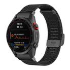 For Garmin Fenix 8/7X/6X/5X 26mm xDfind Milanese Metal Buckle Watch Band(Black) - 1