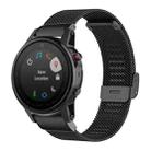 For Garmin Fenix 8/7/6/5 22mm xDfind Milanese Metal Buckle Watch Band(Black) - 1