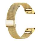 For Garmin Fenix 8/7/6/5 22mm xDfind Milanese Metal Buckle Watch Band(Gold) - 2