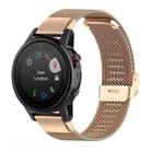 For Garmin Fenix 8/7/6/5 22mm xDfind Milanese Metal Buckle Watch Band(Rose Gold) - 1