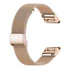 For Garmin Fenix 8/7/6/5 22mm xDfind Milanese Metal Buckle Watch Band(Rose Gold) - 2