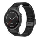For Garmin Fenix 8/7S/6S/5S 20mm xDfind Milanese Metal Buckle Watch Band(Black) - 1