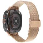 For Samsung Galaxy Watch Ultra 47mm xDfind Milanese Metal Buckle Watch Band(Rose Gold) - 2