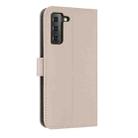 For Samsung Galaxy S22+ 5G Metal Bow Leather Phone Case with Hand Strap(Apricot) - 3