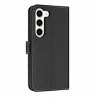 For Samsung Galaxy S23 5G Metal Bow Leather Phone Case with Hand Strap(Black) - 3