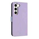 For Samsung Galaxy S23+ 5G Metal Bow Leather Phone Case with Hand Strap(Purple) - 3