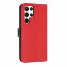 For Samsung Galaxy S23 Ultra 5G Metal Bow Leather Phone Case with Hand Strap(Red) - 3