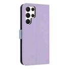 For Samsung Galaxy S23 Ultra 5G Metal Bow Leather Phone Case with Hand Strap(Purple) - 3