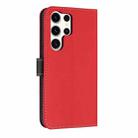 For Samsung Galaxy S24 Ultra 5G Metal Bow Leather Phone Case with Hand Strap(Red) - 3