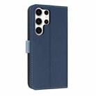 For Samsung Galaxy S24 Ultra 5G Metal Bow Leather Phone Case with Hand Strap(Dark Blue) - 3