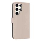For Samsung Galaxy S24 Ultra 5G Metal Bow Leather Phone Case with Hand Strap(Apricot) - 3
