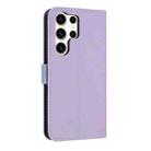 For Samsung Galaxy S25 Ultra 5G Metal Bow Leather Phone Case with Hand Strap(Purple) - 3
