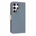 For Samsung Galaxy S25 Ultra 5G Metal Bow Leather Phone Case with Hand Strap(Light Blue) - 3
