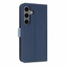 For Samsung Galaxy S25 / S24 5G Metal Bow Leather Phone Case with Hand Strap(Dark Blue) - 3