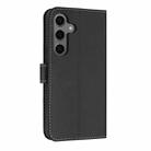 For Samsung Galaxy S25 / S24 5G Metal Bow Leather Phone Case with Hand Strap(Black) - 3