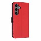 For Samsung Galaxy S25+ / S24+ 5G Metal Bow Leather Phone Case with Hand Strap(Red) - 3