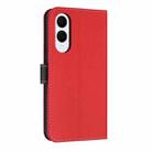 For Samsung Galaxy S25 Edge 5G Metal Bow Leather Phone Case with Hand Strap(Red) - 3