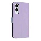 For Samsung Galaxy S25 Edge 5G Metal Bow Leather Phone Case with Hand Strap(Purple) - 3