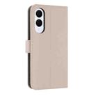 For Samsung Galaxy S25 Edge 5G Metal Bow Leather Phone Case with Hand Strap(Apricot) - 3