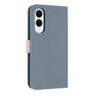 For Samsung Galaxy S25 Edge 5G Metal Bow Leather Phone Case with Hand Strap(Light Blue) - 3