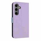 For Samsung Galaxy S25 FE 5G Metal Bow Leather Phone Case with Hand Strap(Purple) - 3