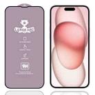 For iPhone 16 Plus / 15 Plus 9H 0.4mm High Aluminum Large Arc Tempered Glass Film - 1