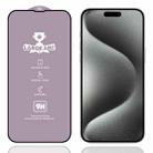 For iPhone 15 Pro 9H 0.4mm High Aluminum Large Arc Tempered Glass Film - 1