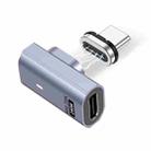 Type-C Male to Female PD240W 80Gbps 60K Magnetic Suction Adapter, Style:Side Elbow(Space Grey) - 1