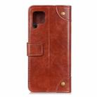 For Samsung Galaxy A42 5G Copper Buckle Nappa Texture Horizontal Flip Leather Case with Holder & Card Slots & Wallet(Brown) - 3