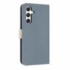 For Samsung Galaxy A15 4G / 5G Metal Bow Leather Phone Case with Hand Strap(Light Blue) - 3