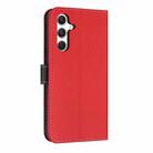 For Samsung Galaxy A14 4G / 5G Metal Bow Leather Phone Case with Hand Strap(Red) - 3